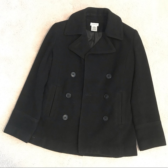 George Jackets & Blazers - Black George Doubled Breasted Pea Coat